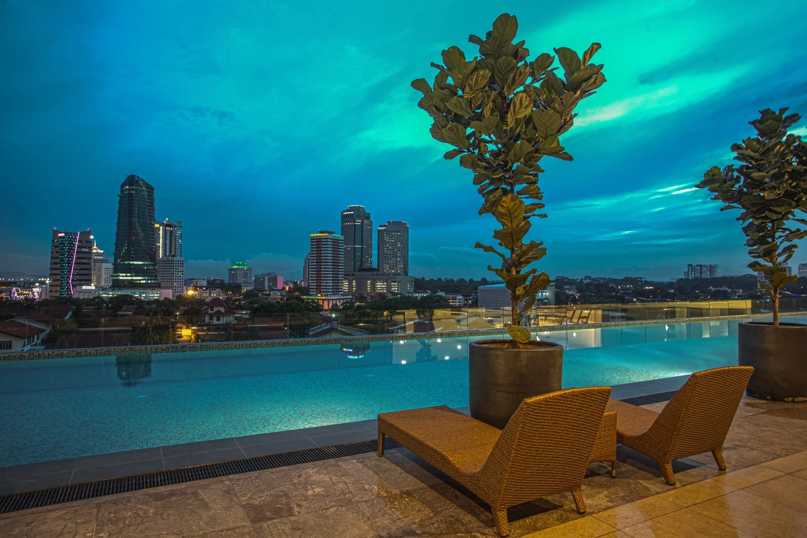 Pool area at SKS Pavillion Residences